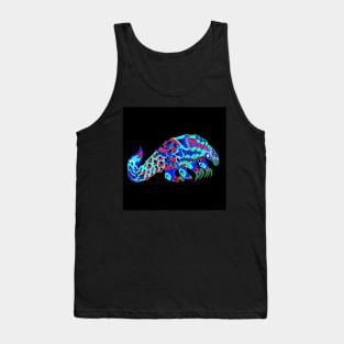 chinese pangolin kawaii pet in ecopop pattern aesthetics Tank Top